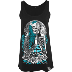 Painful Clothing - Debardeur femme Half skull calavera