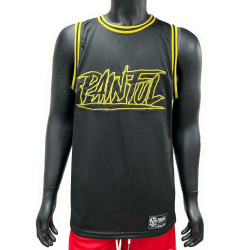 Painful clothing -  limited YELLOW AND BLACK EMBROIDERED TANK