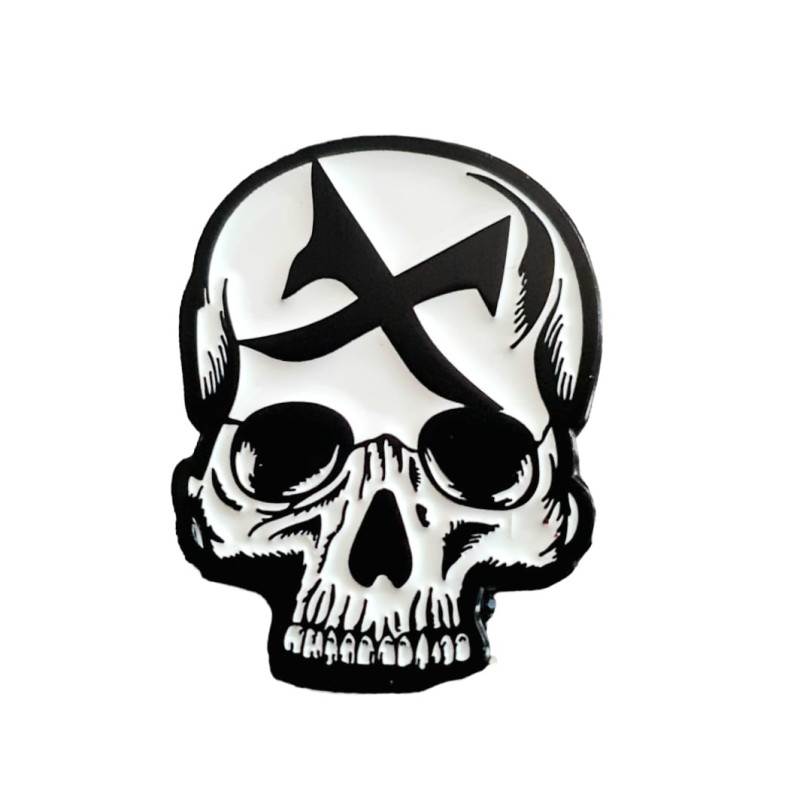 Painful clothing skull enamel pin