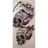 Painful clothing - tattoo skull die cut stickers