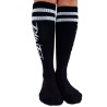 Painful clothing - black knee high trash logo socks