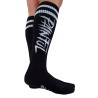 Painful clothing - black knee high trash logo socks