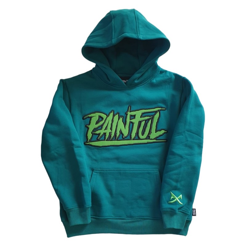 Painful clothing - Sweat capuche premium vert Painful clothing