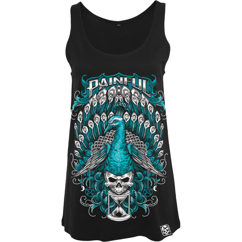 Painful clothing -  peacock woman tank