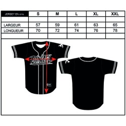 Painful clothing -  Black baseball jersey shirt