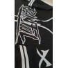 Painful clothing -  Black baseball jersey shirt