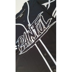 Painful clothing -  Black baseball jersey shirt