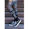 Painful Clothing - Chaussettes hautes trash logo NOIRES