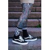 Painful clothing - black mid skull socks
