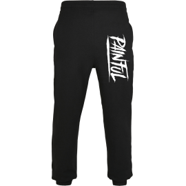 Painful clothing - Pantalon de jogging noir impression trash logo