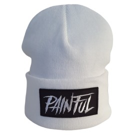 Painful clothing - white beanie