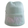 Mint trash embroidery beanie