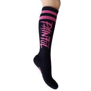 Pink trash socks