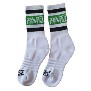 Chaussettes Crew white green