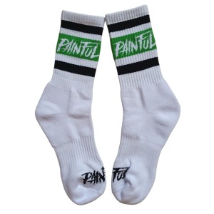 Chaussettes Crew white green