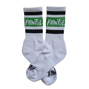 Chaussettes Crew white green