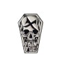Painful clothing -  coffin skull enamel pin