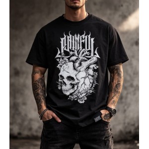 Skull heart t shirt