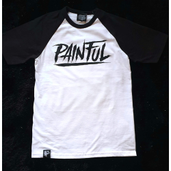 Painful clothing - black and white raglan t shirt