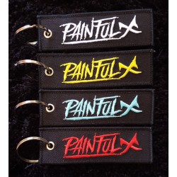 Painful clothing - trash logo keyring