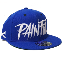 Painful clothing - Trash logo royal blue snapback
