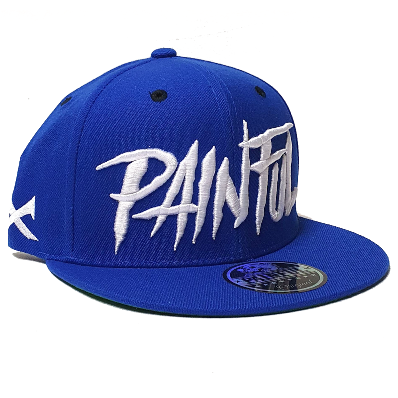 Painful clothing - casquette bleu royal trash logo