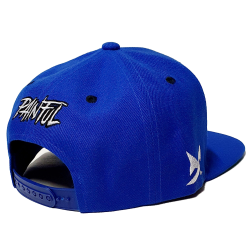 Painful clothing - Trash logo royal blue snapback