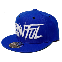 Painful clothing - Trash logo royal blue snapback