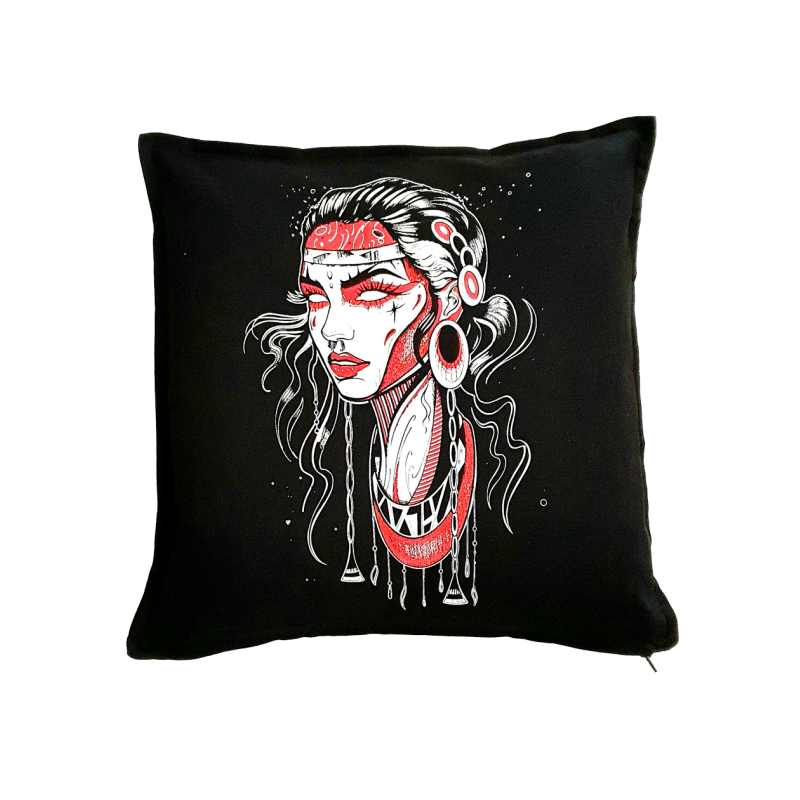 Painful clothing - housse de coussin en coton Testa Rossa - Iolanda