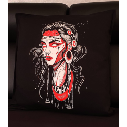 Painful clothing - Testa rossa pillow cover