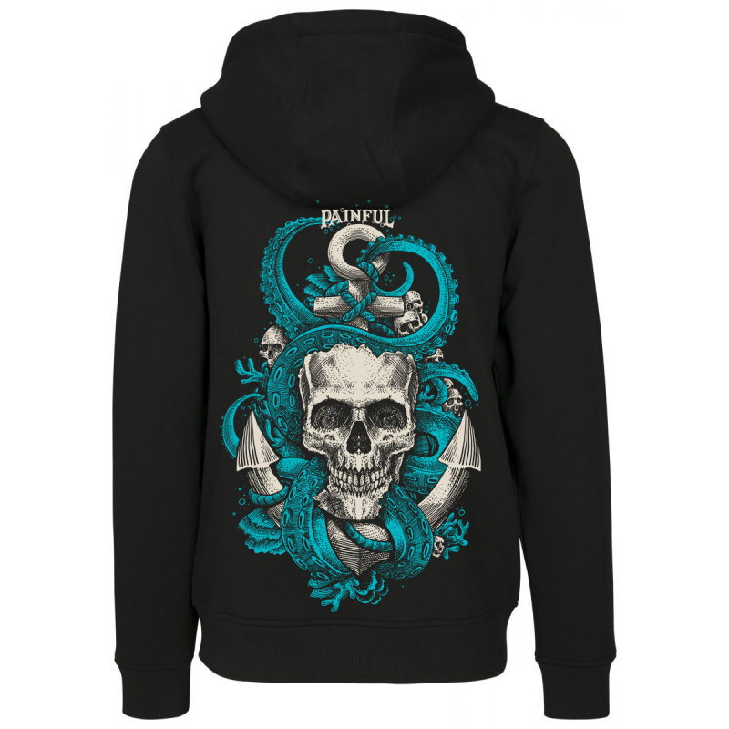 Painful clothing -  octoskull zip hoodie